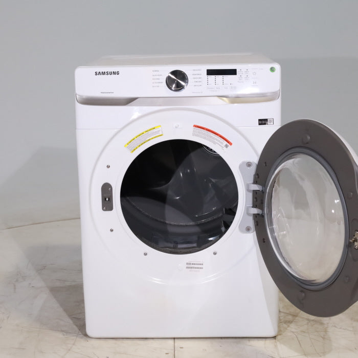 Pictures of White Samsung 7.5 cu. ft. Front Load Electric Dryer with Smart Care - Scratch and Dent - Minor - Neu Appliance Outlet - Discount Appliance Outlet in Austin, Tx