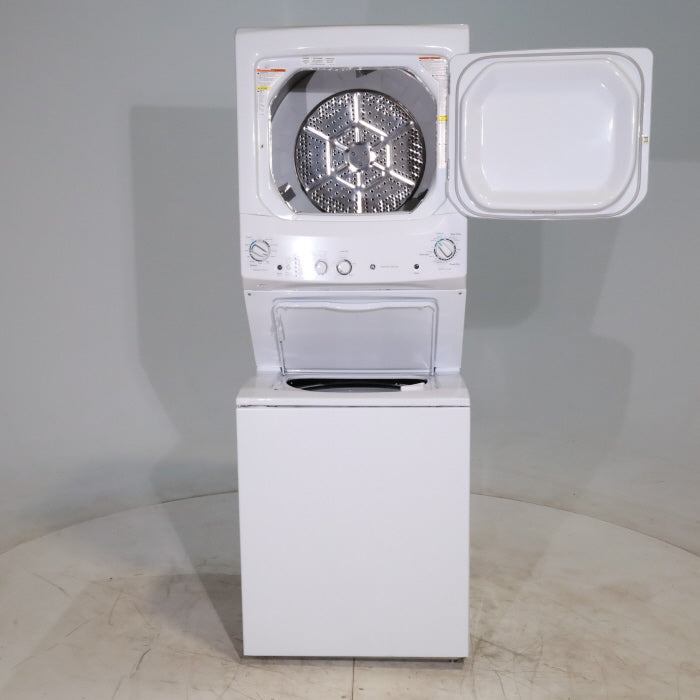 GE 3.8 cu. ft. Laundry Center Washer and 5.9 cu. ft. Electric Dryer with Electro-Mechanical Rotary Dial Controls - Scratch & Dent - Minor