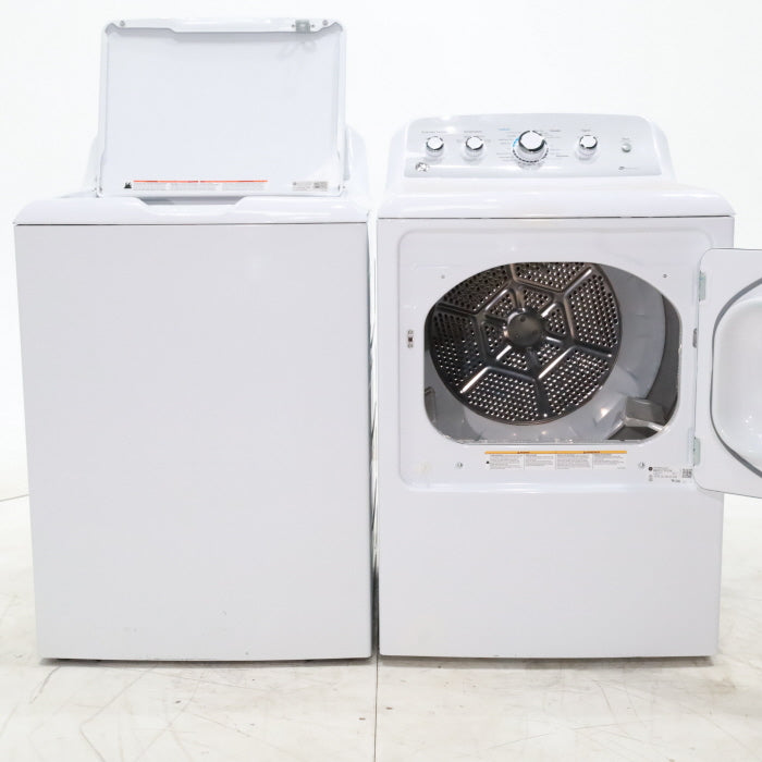 Pictures of ENERGY STAR GE  4.4 cu. ft. Top Load Washing Machine with Infusor Wash System and 7.2 cu. ft. Electric Dryer with HE Sensor Dry - Certified Refurbished - Neu Appliance Outlet - Discount Appliance Outlet in Austin, Tx