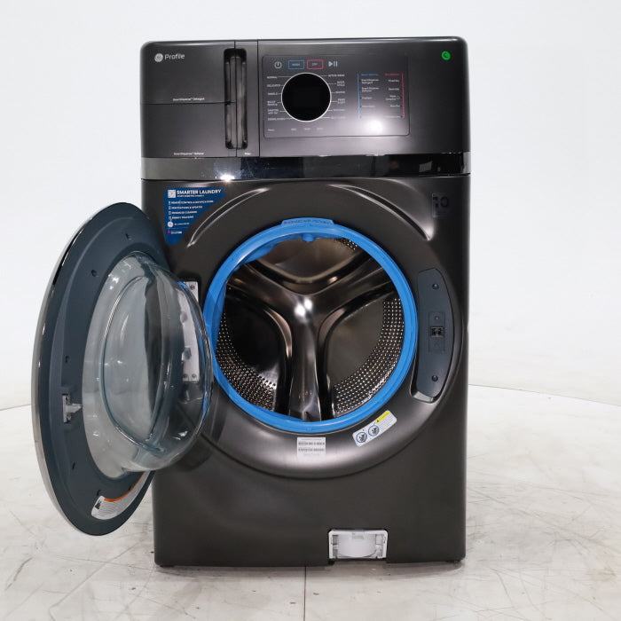 Pictures of Carbon Graphite ENERGY STAR  GE Profile 4.5 cu. ft. Capacity Front Load Combo Washing Machine and Electric Dryer with Ventless Heat Pump Technology - Scratch & Dent - Moderate - Neu Appliance Outlet - Discount Appliance Outlet in Austin, Tx