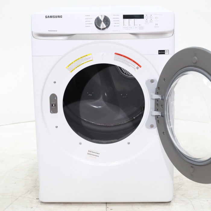 Pictures of White Samsung 7.5 cu. ft. Front Load Electric Dryer with Smart Care - Scratch and Dent - Minor - Neu Appliance Outlet - Discount Appliance Outlet in Austin, Tx