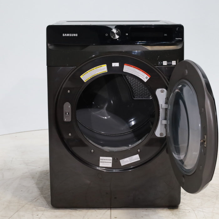 Pictures of Samsung Brushed Black 7.5 cu. ft. Smart Dial Electric Steam Dryer with Super Speed Dry - Scratch & Dent - Major - Neu Appliance Outlet - Discount Appliance Outlet in Austin, Tx