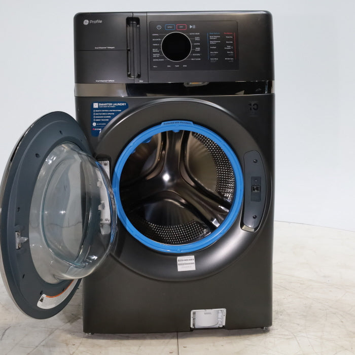 Pictures of Carbon Graphite ENERGY STAR  GE Profile 4.5 cu. ft. Capacity Front Load Combo Washing Machine and Electric Dryer with Ventless Heat Pump Technology - Scratch & Dent - Major - Neu Appliance Outlet - Discount Appliance Outlet in Austin, Tx