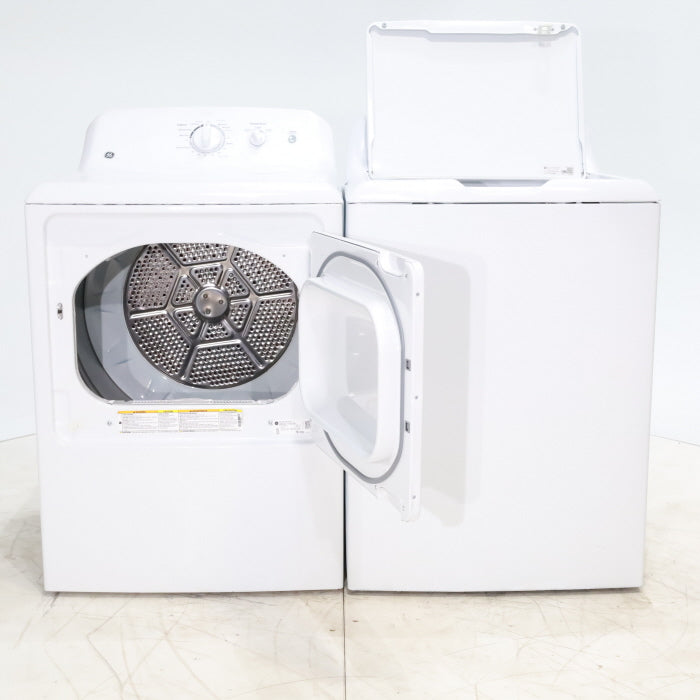 Pictures of Hotpoint 3.8 cu. ft. Top Load Washing Machine with Stainless Steel Basket and GE 6.2 cu. ft. Electric Dryer with 120 ft Venting - Certified Refurbished - Neu Appliance Outlet - Discount Appliance Outlet in Austin, Tx