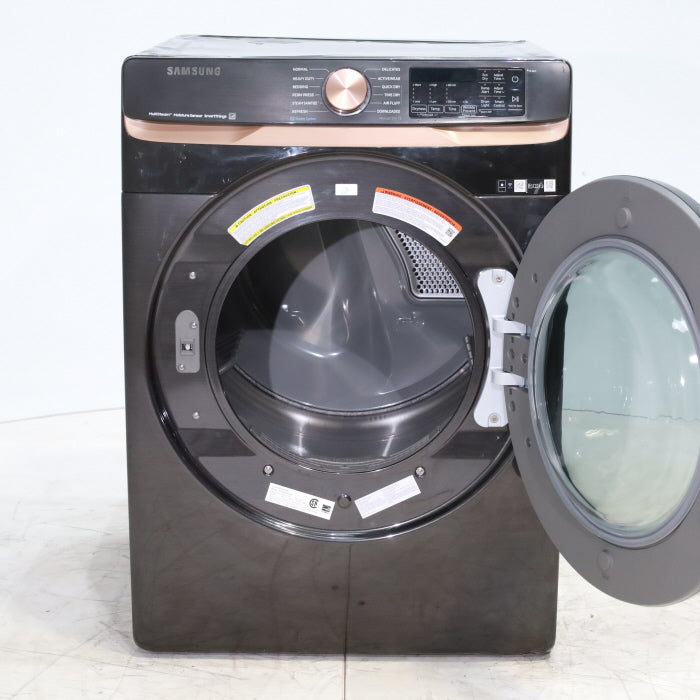 Pictures of Brushed Black ENERGY STAR Samsung 7.5 cu. ft. Frontload Electric Dryer with Steam - Scratch & Dent - Major - Neu Appliance Outlet - Discount Appliance Outlet in Austin, Tx