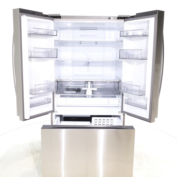 Pictures of Fingerprint Resistant Stainless Steel ENERGY STAR Samsung 32 cu. ft. 3 Door French Door Refrigerator with Dual Auto Ice Maker - Scratch & Dent - Minor - Neu Appliance Outlet - Discount Appliance Outlet in Austin, Tx