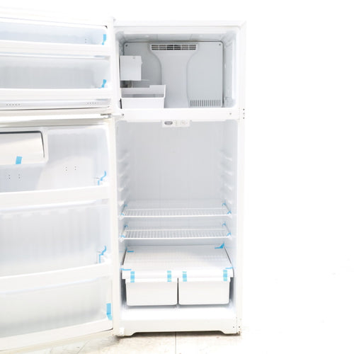 Pictures of 28" Wide Ge White Top Freezer 18.2 cu ft Refrigerator with Ice Maker - Certified Refurbished - Neu Appliance Outlet - Discount Appliance Outlet in Austin, Tx