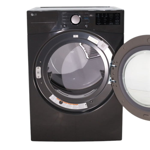 Pictures of LG Black ENERGY STAR 7.4 cu ft Ultra Large Capacity Electric Dryer with FlowSense Duct Detection - Scratch & Dent - Minor - Neu Appliance Outlet - Discount Appliance Outlet in Austin, Tx