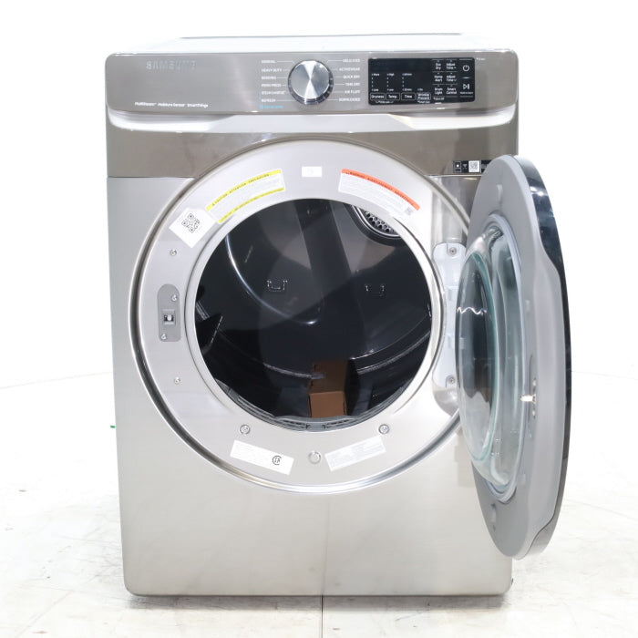 Pictures of Platinum Samsung 7.5 cu. ft. Front Load Electric Dryer with Steam- Scratch & Dent - Minor - Neu Appliance Outlet - Discount Appliance Outlet in Austin, Tx