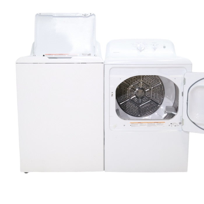 Pictures of Hotpoint 3.8 cu. ft. Top Load Washing Machine with Stainless Steel Basket and 6.3 cu ft Electric Dryer with Auto Dry Setting - Certified Refurbished - Neu Appliance Outlet - Discount Appliance Outlet in Austin, Tx