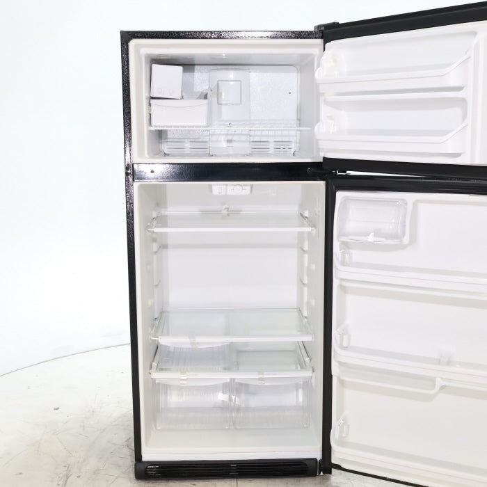 Pictures of 30" Wide Frigidaire Black 18 cu ft  Top and Bottom Refrigerator with Adjustable Shelving and Ice Maker - Certified Refurbished - Neu Appliance Outlet - Discount Appliance Outlet in Austin, Tx