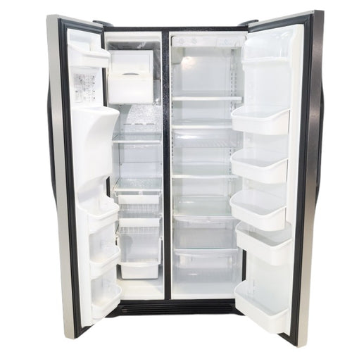 Pictures of Frigidaire 36" Wide Stainless Steel Side by Side Refrigerator with Ice and Water dispenser - Certified Refurbished - Neu Appliance Outlet - Discount Appliance Outlet in Austin, Tx