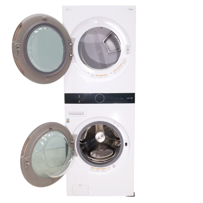 White LG Wash Tower Single Unit Front Load with Center Control™ 4.5 cu. ft. Washer and 7.4 cu. ft. Electric Dryer - Scratch & Dent - Minor