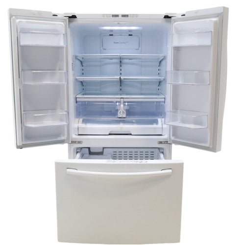 Pictures of White ENERGY STAR Samsung 25.5 cu. ft. 3 Door French Door Refrigerator with Twin Cooling Plus - Certified Refurbished - Neu Appliance Outlet - Discount Appliance Outlet in Austin, Tx