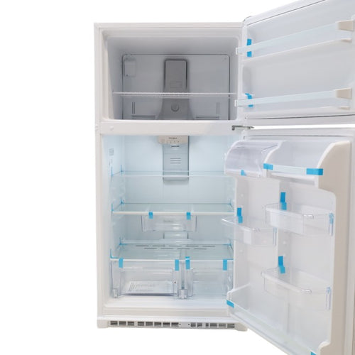 Pictures of 33" Wide Whirlpool Top Freezer 20.5 cu ft Refrigerator with Ice Maker and Frameless Glass Shelves and Flexi-Slide Bin - Scratch & Dent - Minor - Neu Appliance Outlet - Discount Appliance Outlet in Austin, Tx