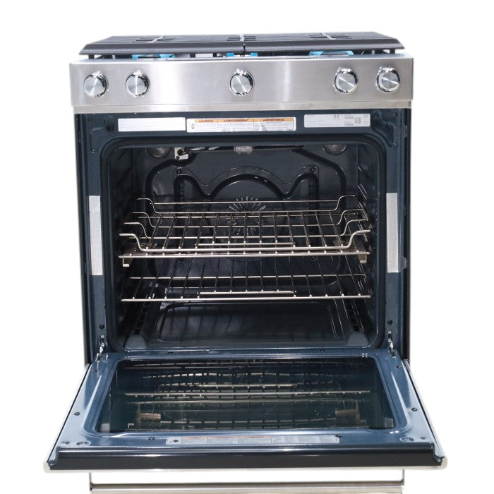 Pictures of KitchenAid  Stainless Steel Convection 30" 5 Burner Slide-in Gas Range with Even-Heat™ True Convection and Steam Rack - Open Box - Neu Appliance Outlet - Discount Appliance Outlet in Austin, Tx