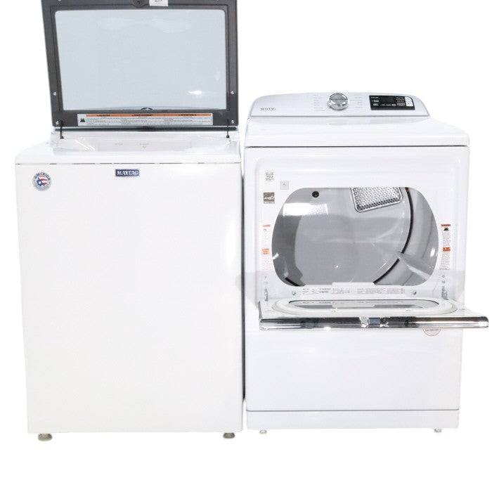 Pictures of Maytag 4.7 cu. ft. Smart Top Load Washing Machine with Extra Power Button and Deep Fill option and Maytag Smart 7.4 cu ft ENERGY STAR STEAM Gas Dryer with Extra Power Button and Advanced Moisture Sensing - Scratch & Dent - Minor - Neu Appliance Outlet - Discount Appliance Outlet in Austin, Tx
