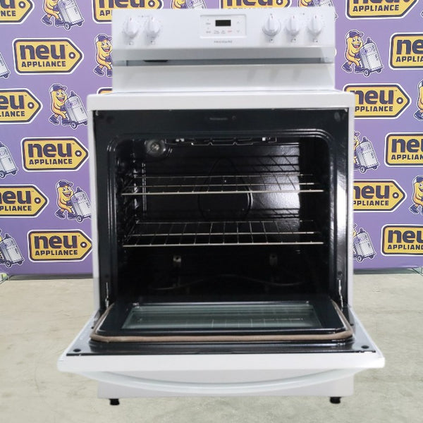 Frigidaire White 30 inch 5.3 cu. ft. 5-Burner Element Electric Range with Manual Clean FCRE3052AW - Scratch & Dent - (Minor)