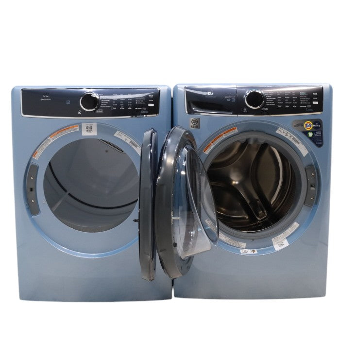 Pictures of Glacier Blue Electrolux 27 in. 4.5 cu.ft. HE Front Load ENERGY STAR Washer with LuxCare Wash System 20-minutes Fast Wash and 8 cu.ft. Electric Dryer vented Front Load Perfect Steam Dryer with Instant Refresh - Open Box - Neu Appliance Outlet - Discount Appliance Outlet in Austin, Tx