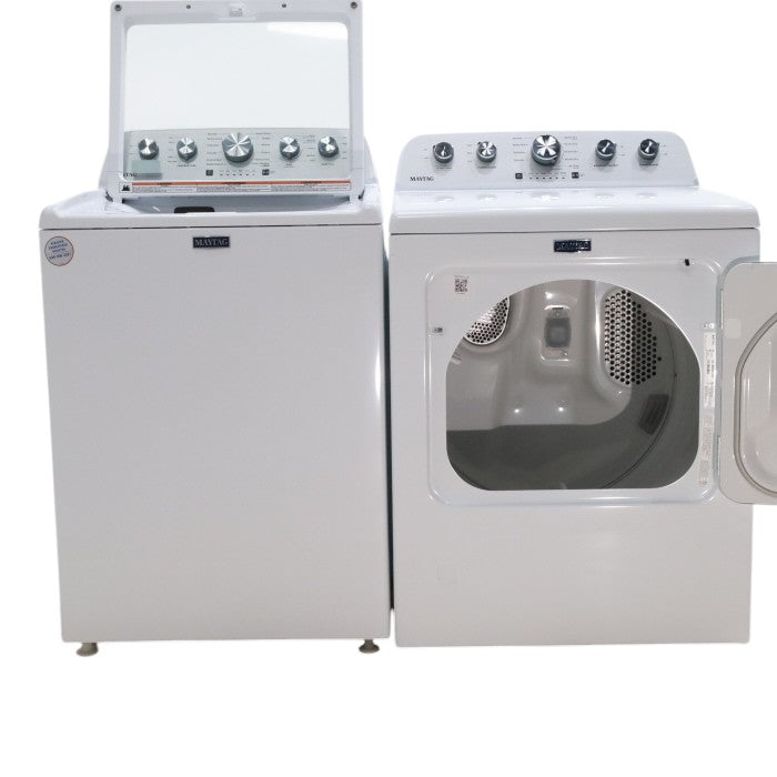 Maytag Top Load 4.7 cu. ft. Agitator Washer with Extra Power and Deep Fill Option and Gas Wrinkle Prevent 7.0 cu. ft Dryer with Extra Power Option - Open Box