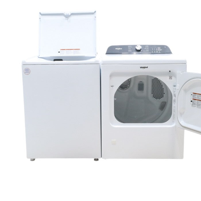 Pictures of Whirlpool 4.6 Cu. Ft. Top Load Impeller Washer with Built-in Faucet and Deep Water Wash Option and 7.0 Cu. Ft. Top Load Gas Dryer with Moisture Sensor and Steam Refresh Cycle- Open Box - Neu Appliance Outlet - Discount Appliance Outlet in Austin, Tx