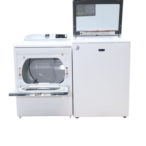 Pictures of Maytag Smart Top Load ENERGY STAR 5.3 cu. ft. Impeller Washer with Extra Power and Deep Fill Option and Smart 7.4 cu. ft. Electric Dryer with Extra Power and Advanced Moisture Sensing - Open Box - Neu Appliance Outlet - Discount Appliance Outlet in Austin, Tx