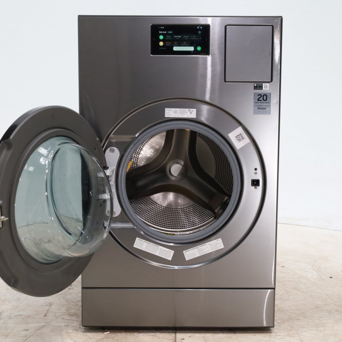 Pictures of Samsung Bespoke 5.3 cu. ft. Ultra Capacity All-In-One Washer Dryer Combo with Super Speed and Ventless Heat Pump in Dark Steel - Open Box - Neu Appliance Outlet - Discount Appliance Outlet in Austin, Tx