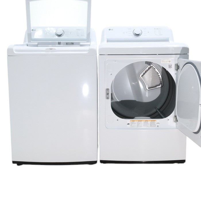 Pictures of ENERGY STAR LG 4.1 cu. ft. Top Load Washing Machine with 4-Way Agitator and ENERGY STAR LG 7.3 cu. ft. Electric Dryer with Smart Diagnosis - Open Box - Neu Appliance Outlet - Discount Appliance Outlet in Austin, Tx