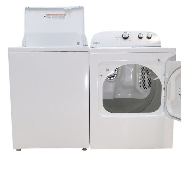 Pictures of Whirlpool 3.8–3.9 Cu. Ft. Top Load Washer with 2 in 1 Removable Agitator and Soil Level Selection and Whirlpool 7-cu ft Vented Electric Dryer - Open Box - Neu Appliance Outlet - Discount Appliance Outlet in Austin, Tx