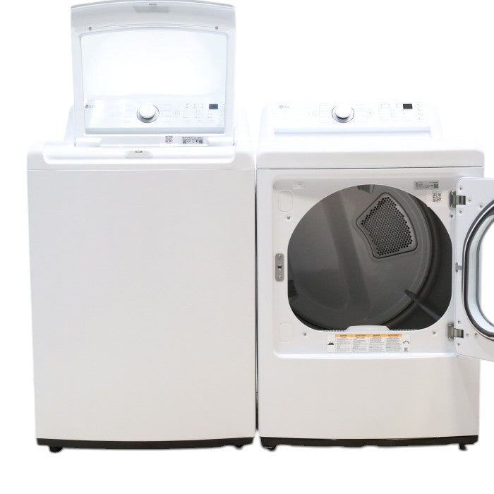 Pictures of LG 5.0 cu. ft. Mega Capacity Top Load Washer with TurboDrum™ Technology and 7.3 cu. ft. Ultra Large Capacity Electric Dryer with Sensor Dry Technology - Scratch & Dent - Minor - Neu Appliance Outlet - Discount Appliance Outlet in Austin, Tx