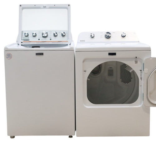 Pictures of Maytag Top Load 4.7 cu. ft. Agitator Washer with Extra Power and Deep Fill Option and Electric Wrinkle Prevent 7.0 cu. ft Dryer with End of Cycle Signal - Scratch & Dent - Minor - Neu Appliance Outlet - Discount Appliance Outlet in Austin, Tx