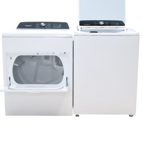 Pictures of Whirlpool 4.7–4.8 Cu. Ft. Top Load Washer with 2 in 1 Removable Agitator and Built-In Water Faucet and 7.0 Cu. Ft. Top Load Electric Moisture Sensing Dryer with Wrinkle Shield™ Option - Open Box - Neu Appliance Outlet - Discount Appliance Outlet in Austin, Tx