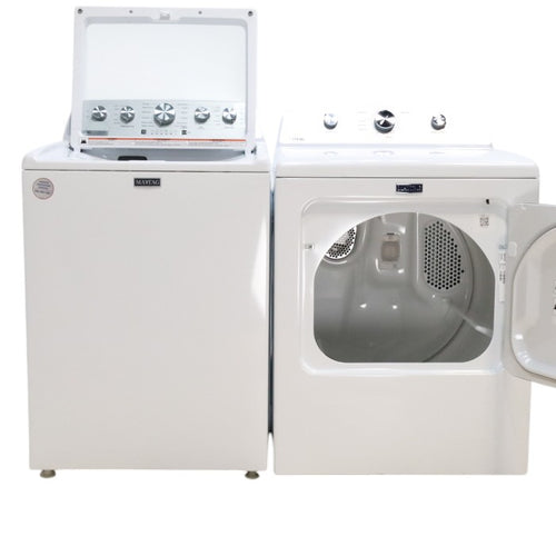 Pictures of Maytag Top Load 4.7 cu. ft. Agitator Washer with Extra Power and Deep Fill Option and Electric Wrinkle Prevent 7.0 cu. ft Dryer with End of Cycle Signal - Open Box - Neu Appliance Outlet - Discount Appliance Outlet in Austin, Tx