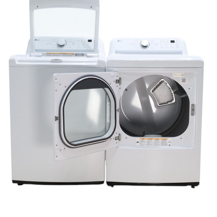 Pictures of LG 4.5 cu. ft. Ultra Large Capacity Top Load Washer with TurboDrum™ Technology and 7.3 cu. ft. Ultra Large Capacity Electric Dryer with Sensor Dry Technology - Open Box - Neu Appliance Outlet - Discount Appliance Outlet in Austin, Tx