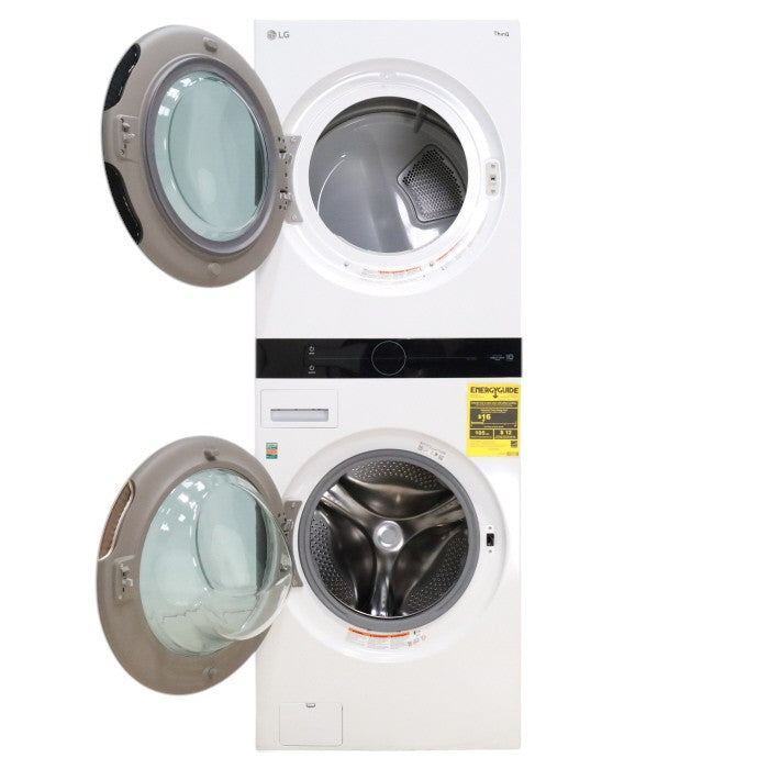 Pictures of White LG Wash Tower Single Unit Front Load with Center Control™ 4.5 cu. ft. Washer and 7.4 cu. ft. Electric Dryer - Scratch & Dent - Minor - Neu Appliance Outlet - Discount Appliance Outlet in Austin, Tx