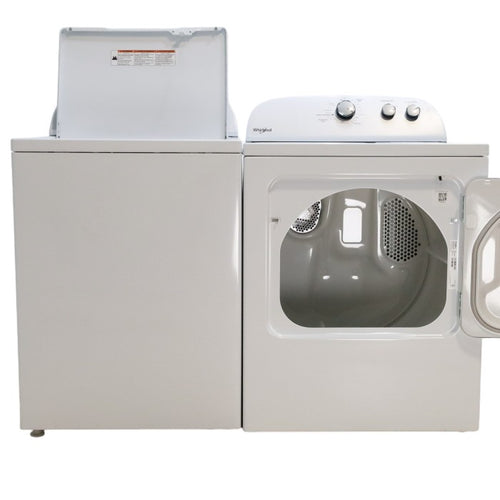 Pictures of Whirlpool 3.8–3.9 Cu. Ft. Top Load Washer with 2 in 1 Removable Agitator and Soil Level Selection and Whirlpool 7-cu ft Vented Electric Dryer - Open Box - Neu Appliance Outlet - Discount Appliance Outlet in Austin, Tx