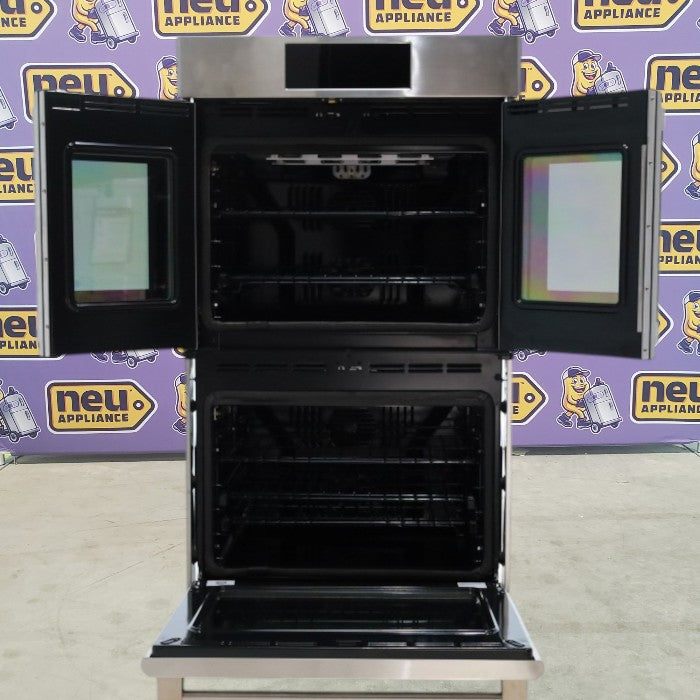 Monogram 30" French-Door Electric Convection Double Wall Oven with WiFi Connect Stainless Steel - ZTDX1FPSNSS - Open Box