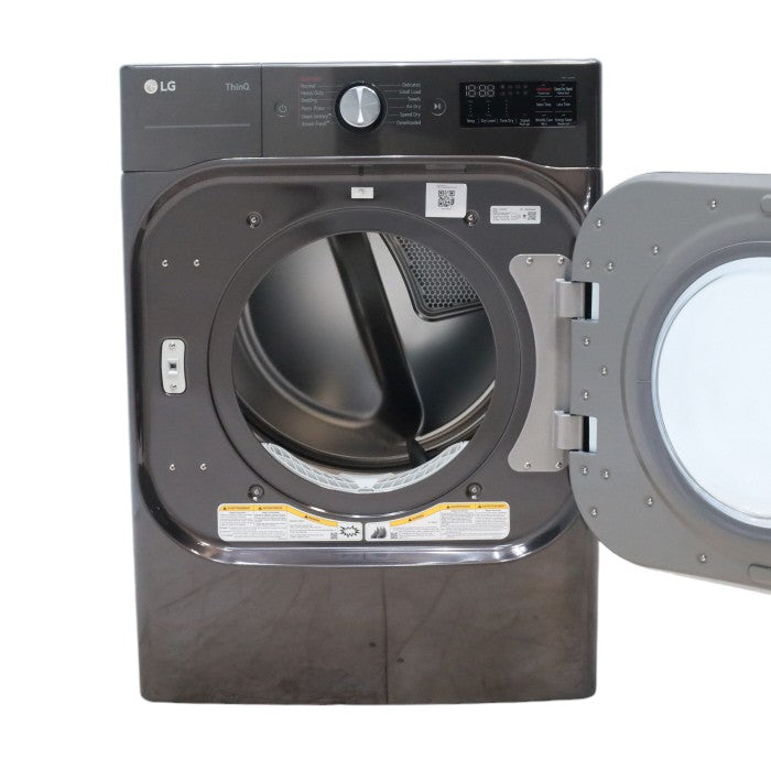 Pictures of LG Black Steel 9.0 cu. ft. Mega Capacity Smart wi-fi Enabled Front Load Electric Dryer with TurboSteam™ and Built-In Intelligence - Open Box - Neu Appliance Outlet - Discount Appliance Outlet in Austin, Tx