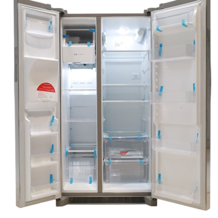 Pictures of ENERGY STAR Frigidaire Fingerprint Resistant Stainless Steel 25.6 cu. ft. Side by Side Refrigerator with Water and Ice Dispenser - Scratch & Dent - Minor - Neu Appliance Outlet - Discount Appliance Outlet in Austin, Tx