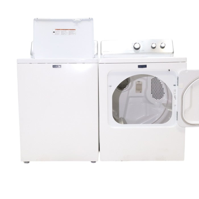 Neu Preferred Maytag High Capacity Impeller Washer & Electric Dryer Set: 3.8 cu. ft. High Capacity Impeller Washer With Extra Water Cycle / Option & 7.0 cu. ft. Electric 220v Dryer With Auto Sensor Dry  - Certified Refurbished