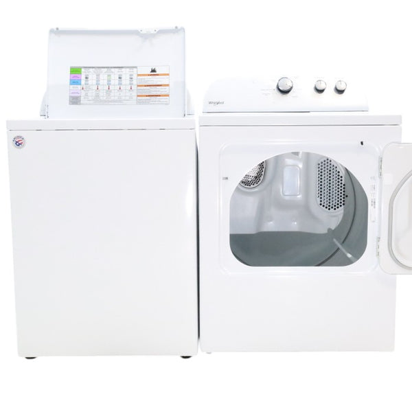 Neu Preferred Whirlpool High Capacity Impeller Washer & Electric Dryer Set: 3.8 cu. ft. High Capacity Impeller Washer With Extra Water Cycle / Option & 7.0 cu. ft. Electric 220v Dryer With Auto Sensor Dry  - Certified Refurbished