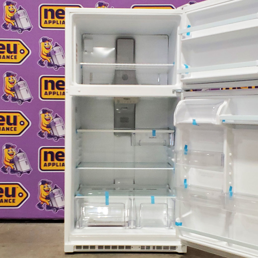 Whirlpool 33" Wide Top Freezer 20.5 cu ft Refrigerator with Ice Maker and Frameless Glass Shelves and Flexi-Slide Bin 3SD862 - WRT311FZDW - Scratch & Dent (Minor)