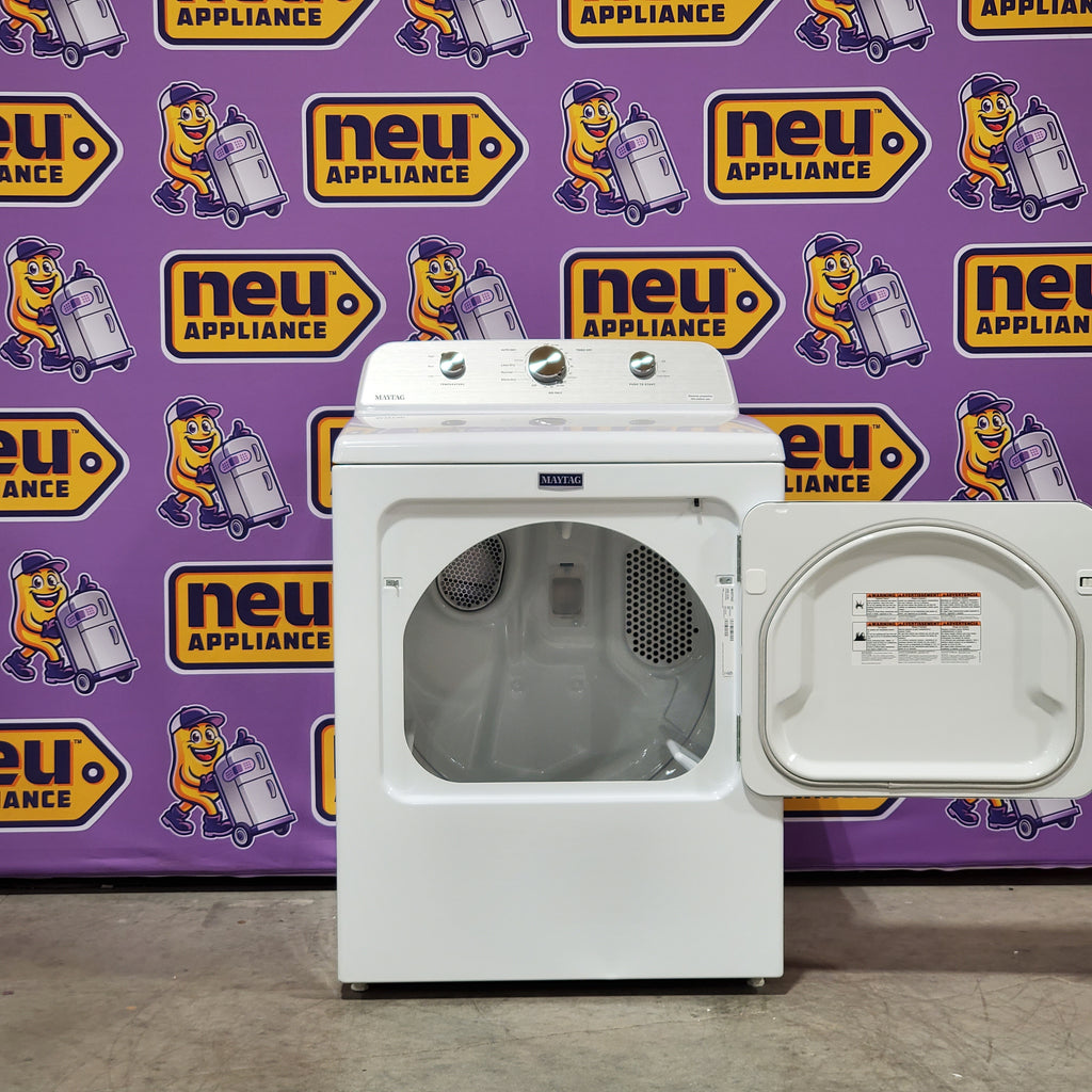 Pictures of MayTag 4.8 cu. ft. Top Load Washer with Extra Power, Built-In Water Faucet MVW5430MW - Scratch & Dent (Minor) and MayTag 7.0 cu. ft. Top Load Electric Wrinkle Prevent Dryer 16132 - MED4500MW - Open Box - Neu Appliance Outlet - Discount Appliance Outlet in Austin, Tx