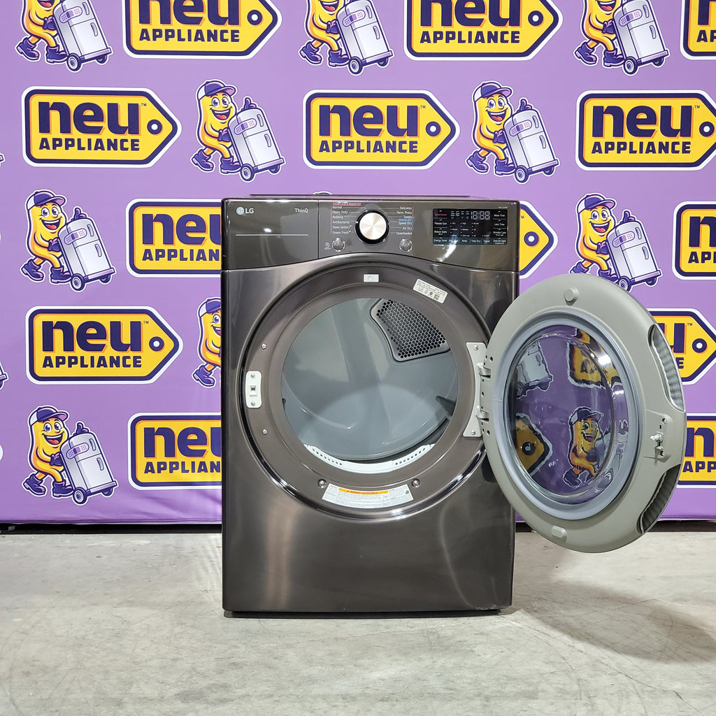 Pictures of LG Black Steel Smart Wi-Fi Enabled Front Load Electric 7.4 Cu. Ft. Dryer with TurboSteam and Built-In Intelligence 3SD879 - DLEX4000B - Scratch & Dent (Moderate) - Neu Appliance Outlet - Discount Appliance Outlet in Austin, Tx