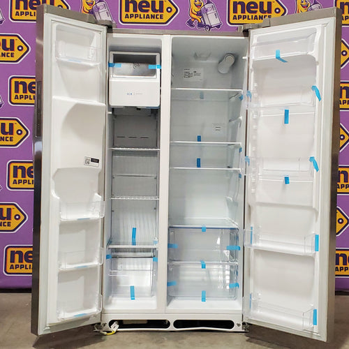 Frigidaire 25.6 cu. ft. ENERGY STAR Side by Side Refrigerator with Exterior Water and Ice Dispenser in Stainless Steel 3SD1052 - FRSS2623AS - Scratch & Dent (Moderate)