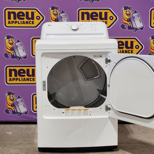 LG 7.3 Cu. Ft. Electric Rear Control Ultra Large Capacity Dryer in White with Sensor Dry 5SD256 - DLE6100W - Scratch & Dent (Minor)