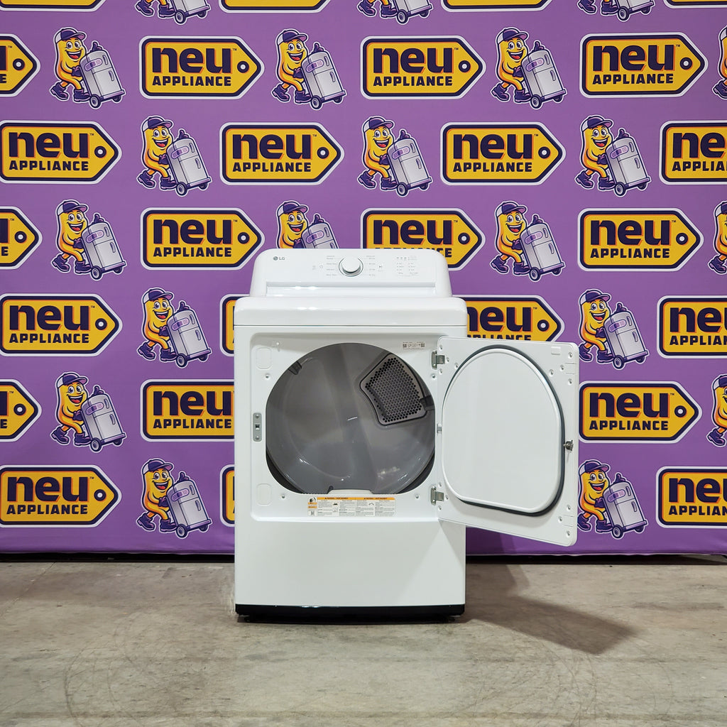 Pictures of LG 7.3 Cu. Ft. Electric Rear Control Ultra Large Capacity Dryer in White with Sensor Dry 6SD65 - DLE6100W - Open Box - Neu Appliance Outlet - Discount Appliance Outlet in Austin, Tx