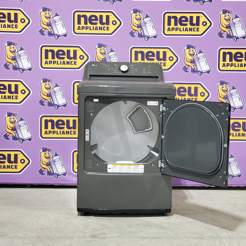 LG 7.3 cu. ft. Ultra Large High Efficiency Electric Dryer in Monochrome Grey 24SD13 - DLE6100M - Scratch & Dent (Minor)
