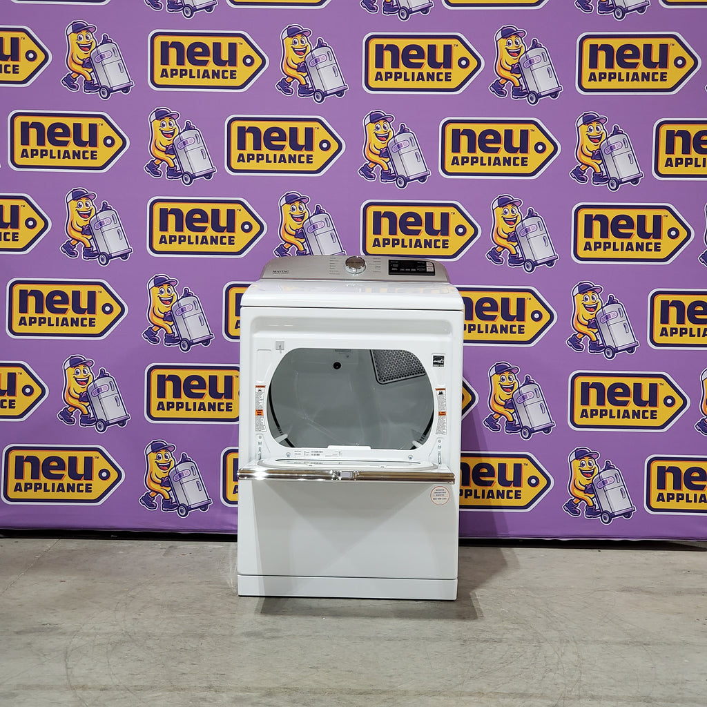 Pictures of Maytag Smart Top Load Electric 7.4 Cu. Ft. Steam Dryer with Extra Power and Advanced Moisture Sensing 6SD054 - MED7230HW - Open Box - Neu Appliance Outlet - Discount Appliance Outlet in Austin, Tx