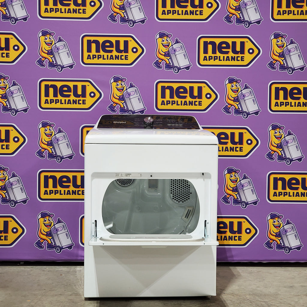 Whirlpool 4.6 Cu. Ft. Top Load Impeller Washer with Built-in Faucet WTW5020SW  - Scratch & Dent (Minor) and Whirlpool 7.0 cu. ft. Electric Dryer with Hamper Door 16091 - WED5010LW - Scratch & Dent (Minor)